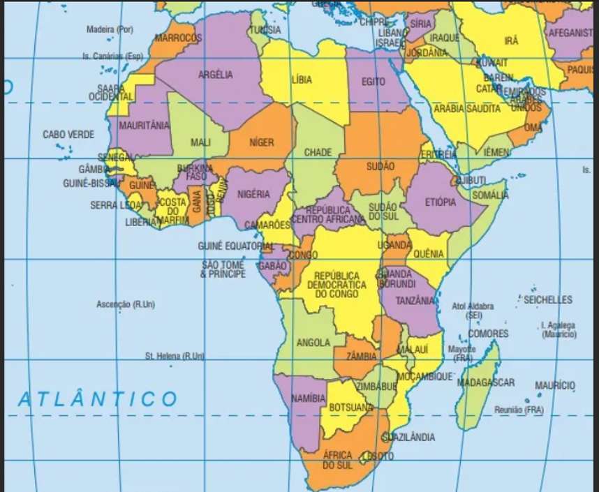 mapa Afryki puzzle online