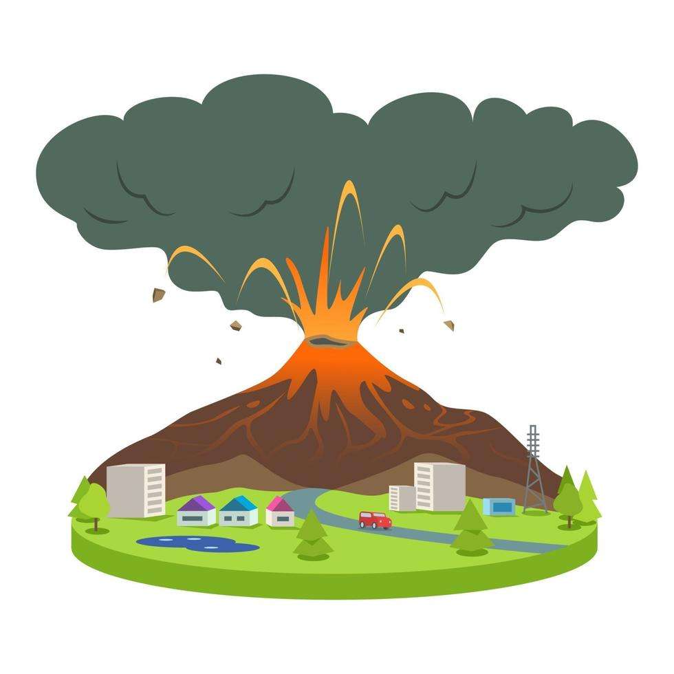 Erupcja wulkanu puzzle online