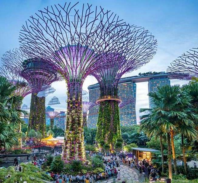 Gardens by the Bay w Singapurze puzzle online