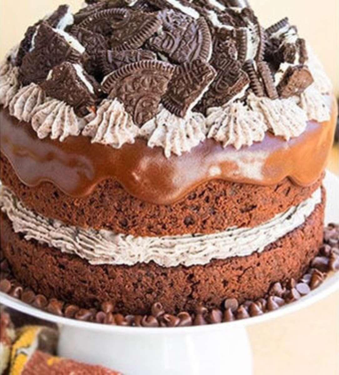 Prosty przepis na ciasto czekoladowe Oreo puzzle online