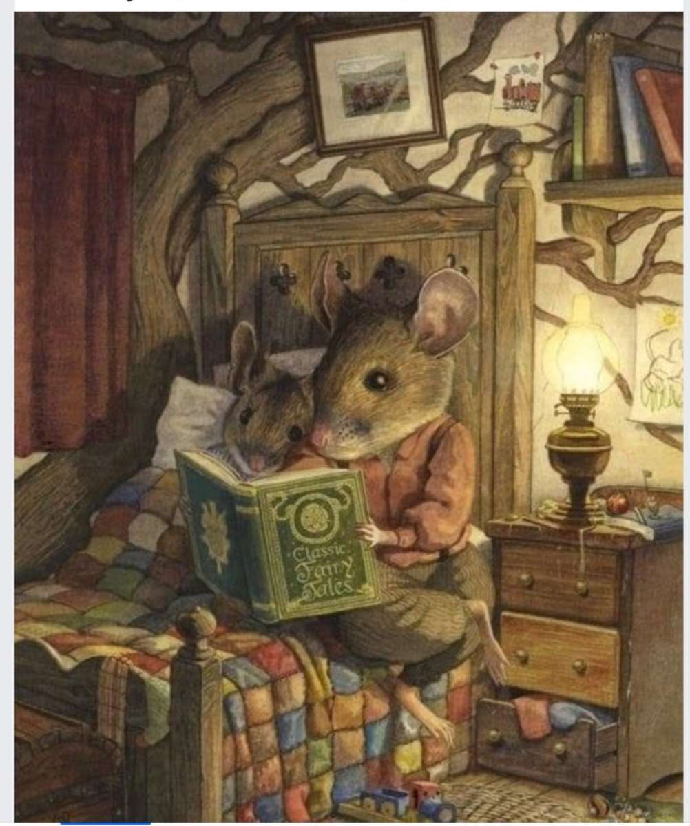 Tata Mysz czyta historię puzzle online