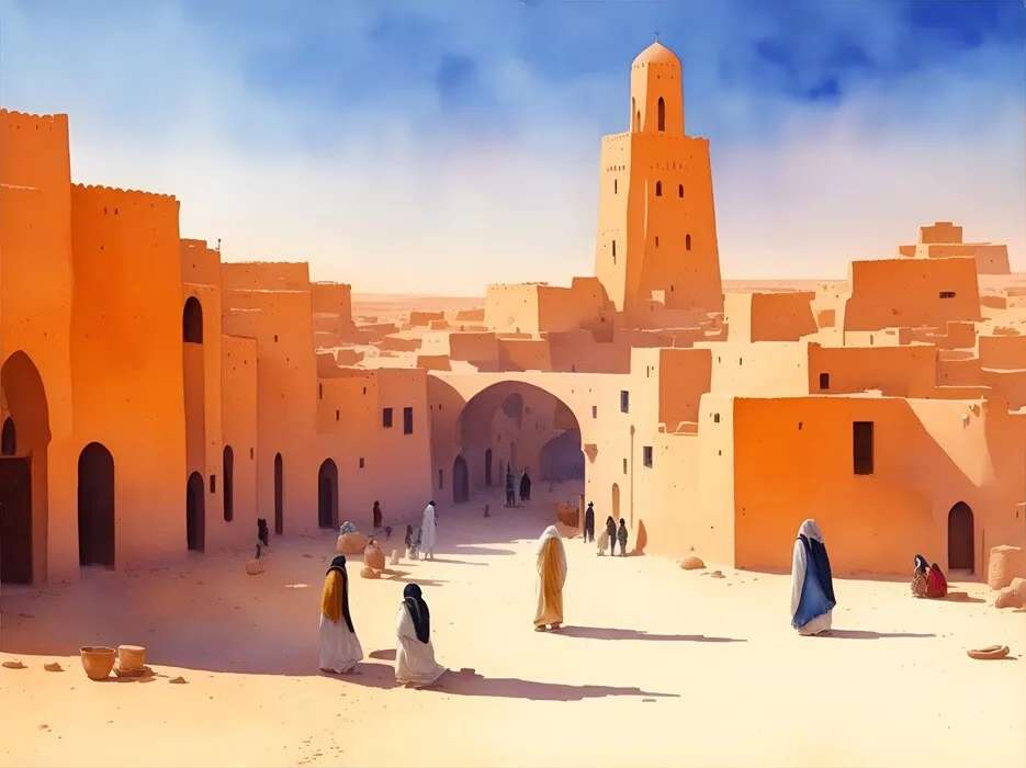 Ghardaia w malarstwie Algierii puzzle online