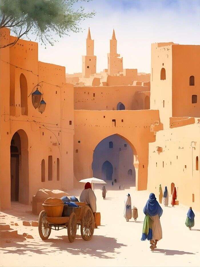 Ghardaia w malarstwie Algierii puzzle online