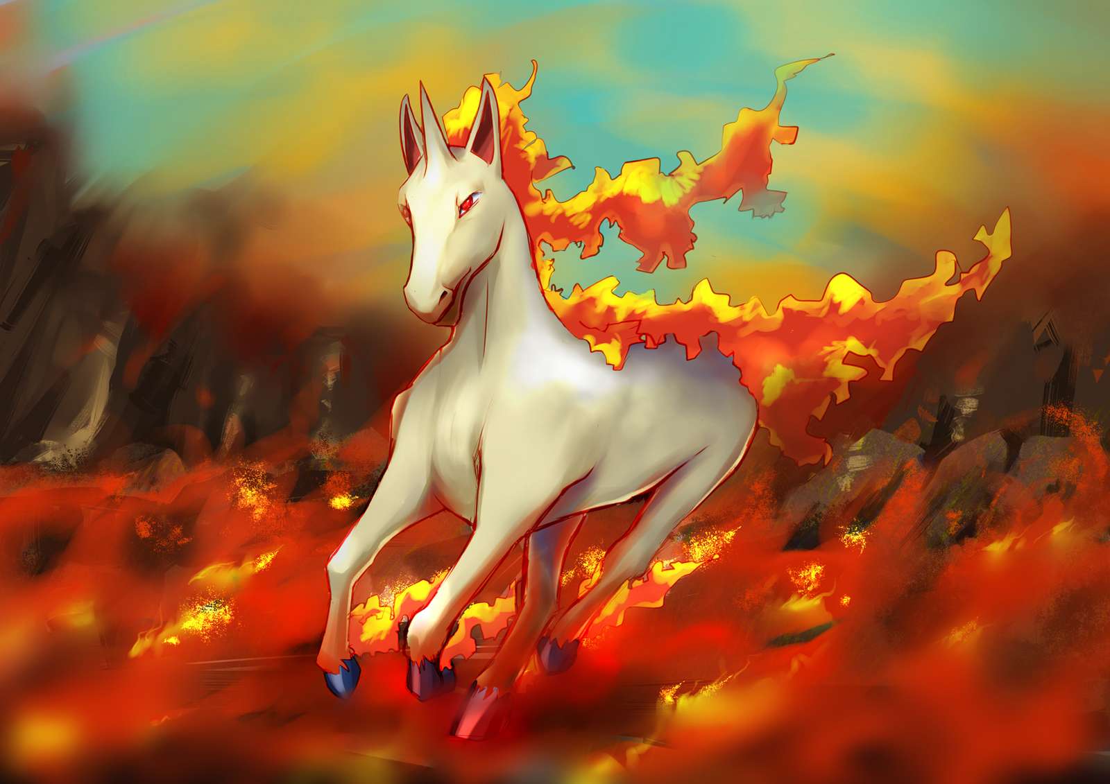 Puzzle Pokemon Rapidash puzzle online