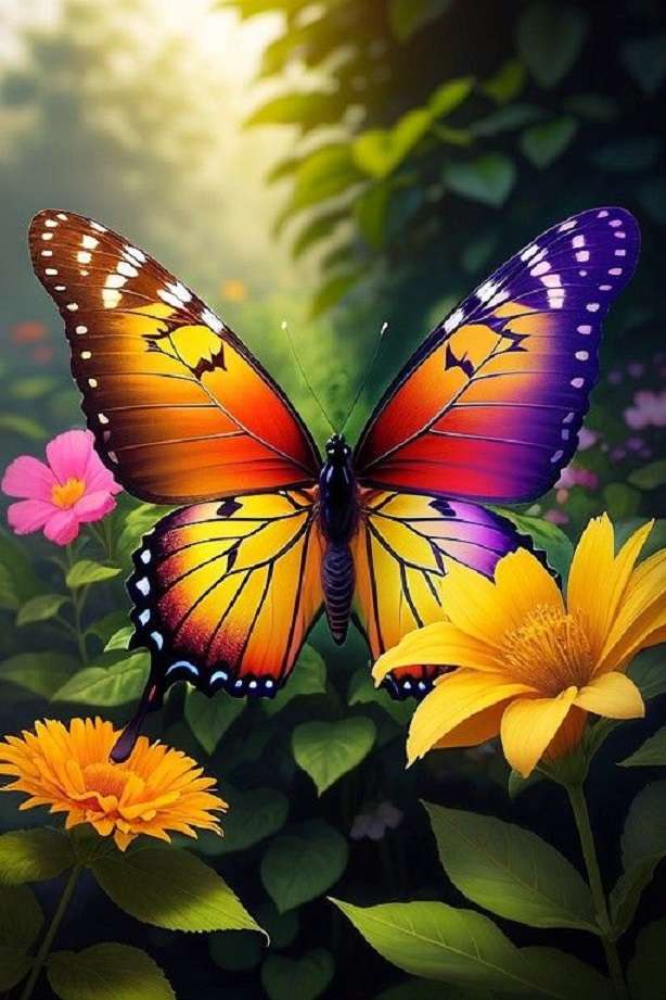 piękny motyl puzzle online