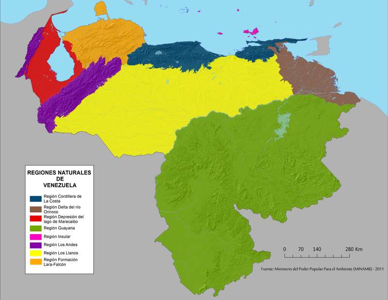 mapa regionów Wenezueli puzzle online