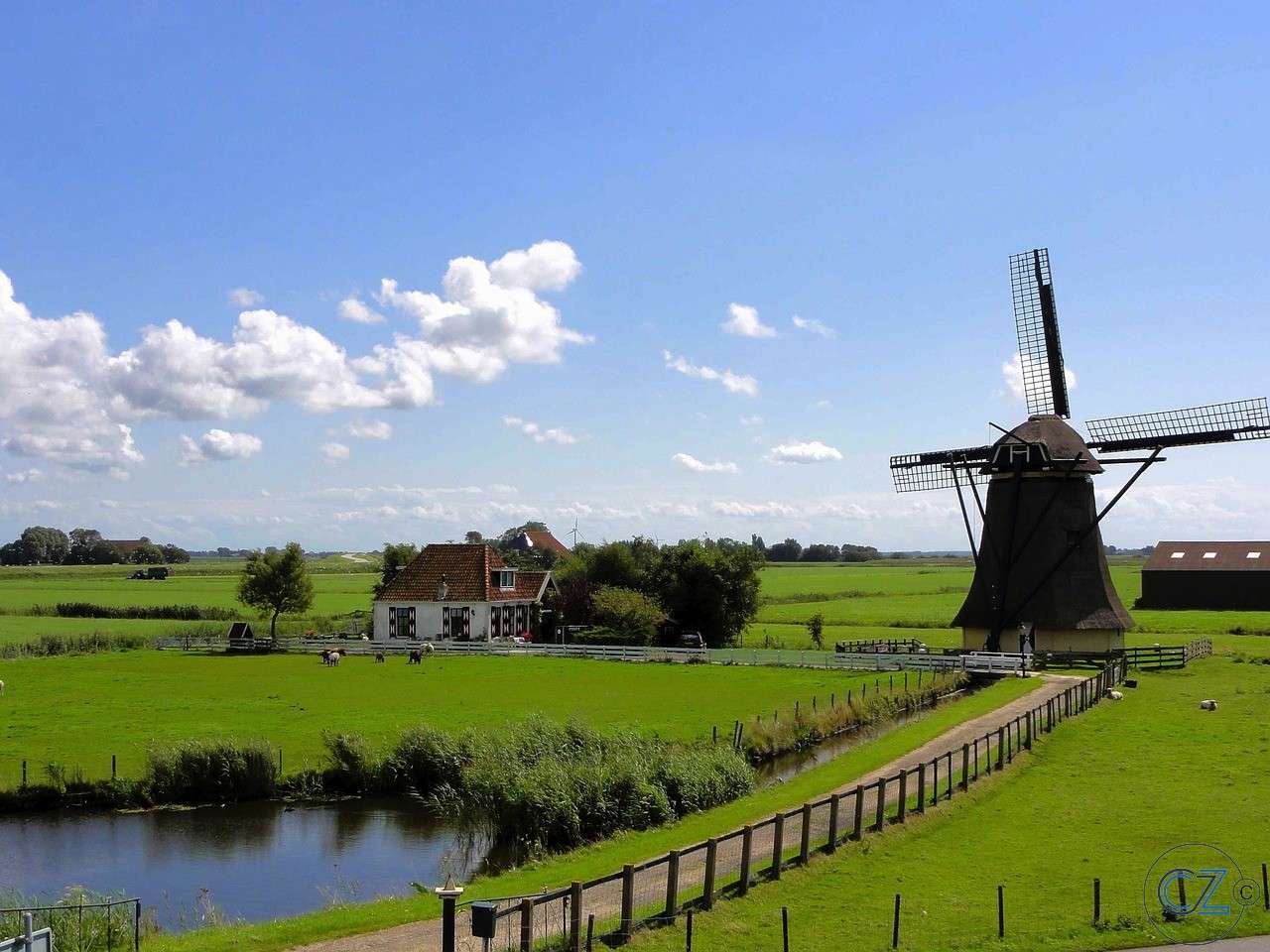 Holandia, wiatrak puzzle online
