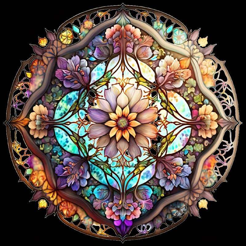 medalion - rozeta kwiatowa puzzle online