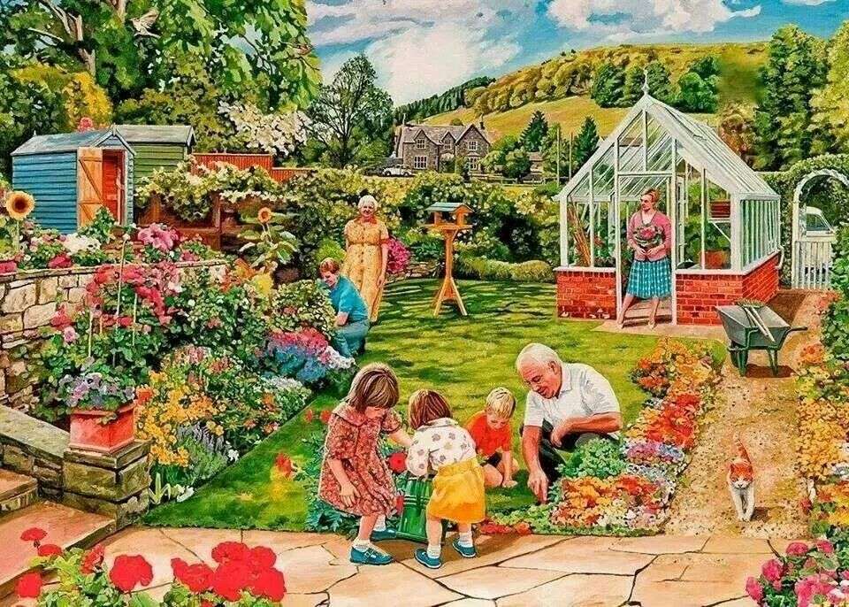 Prace w ogrodzie puzzle online