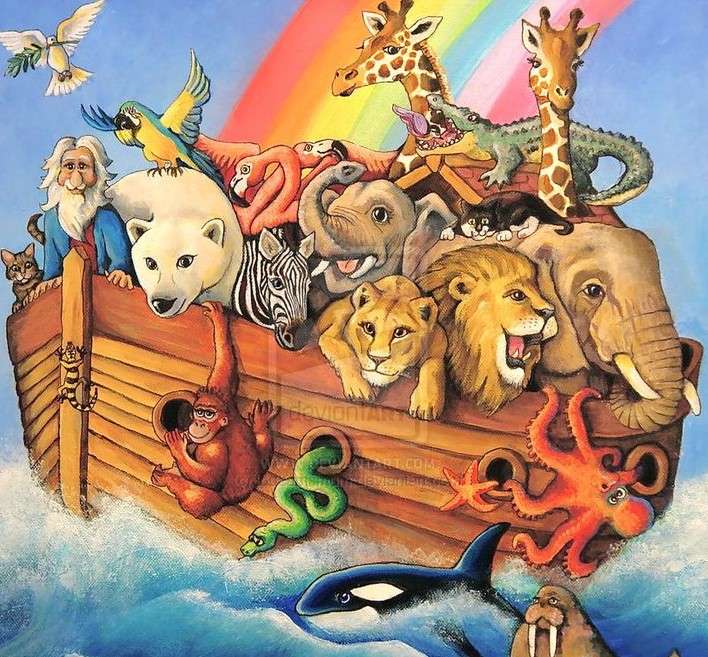 Arka Noego ze zwierzętami puzzle online