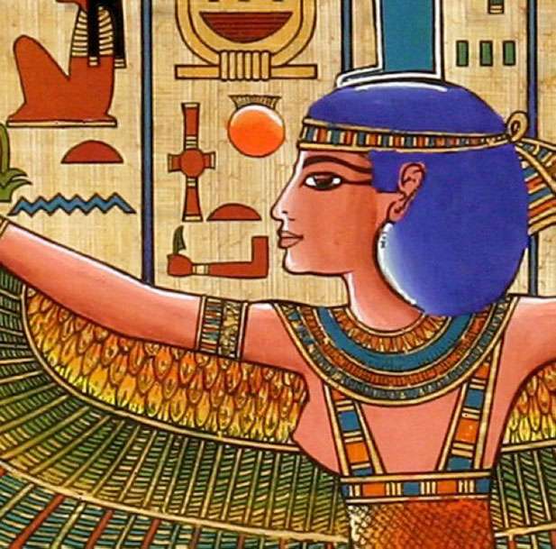 Papirus Izyda- sztuka egipska puzzle online