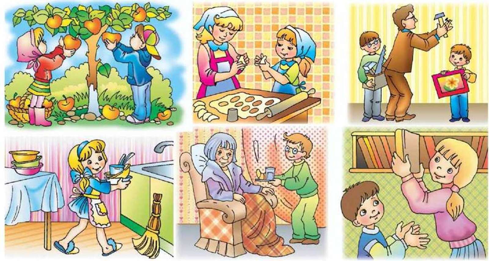 Obowiązki członków rodziny w rodzinie puzzle online