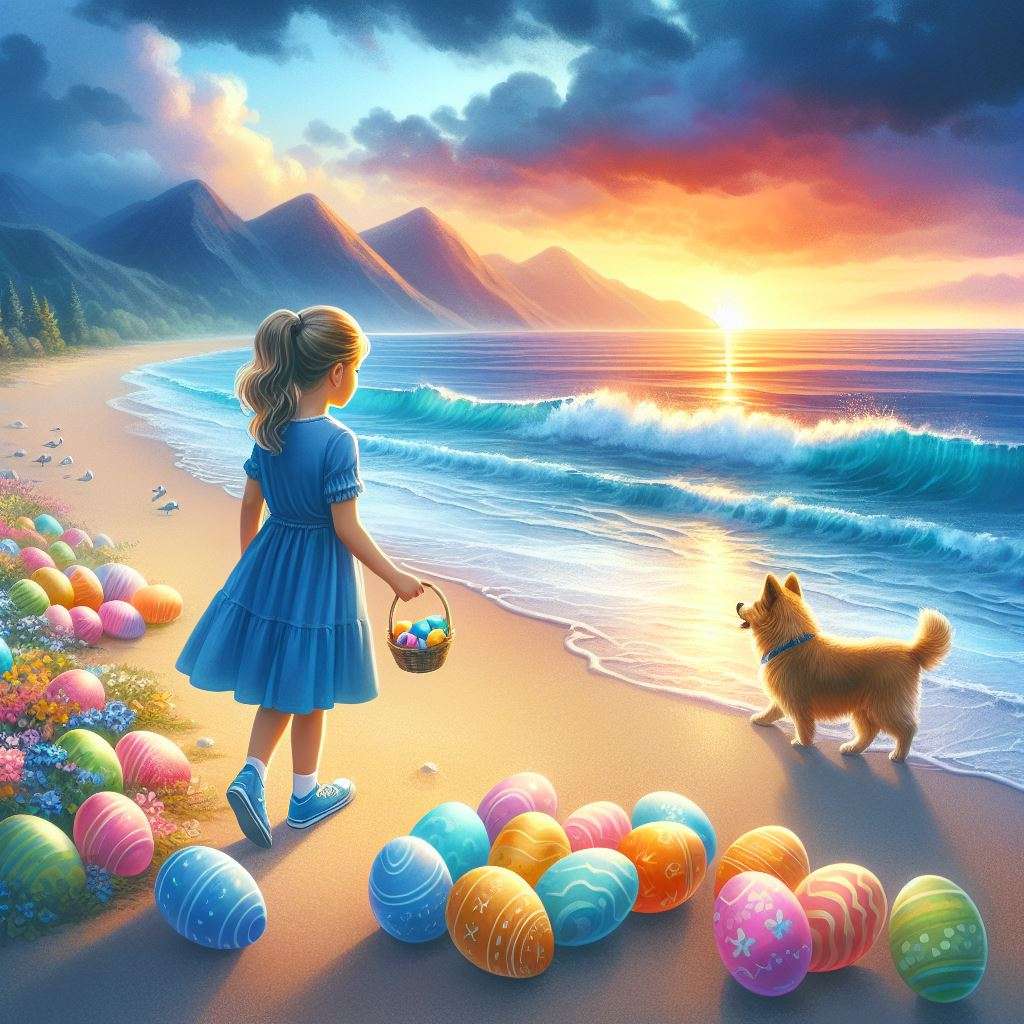 Wielkanoc na plaży puzzle online
