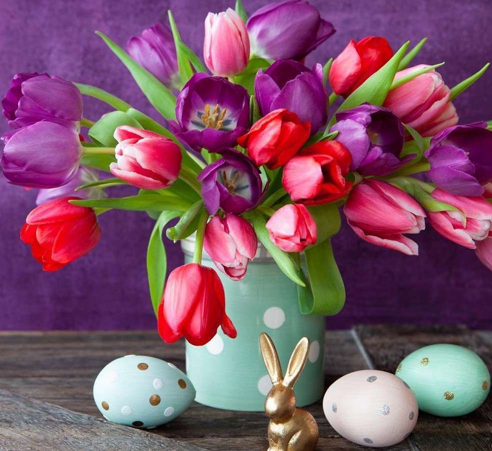 Wielkanocne tulipany puzzle online