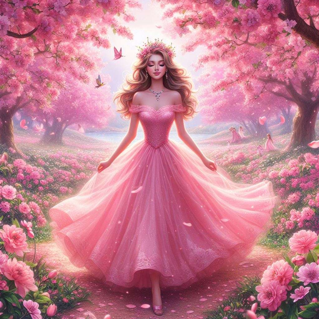 Różowa księżniczka puzzle online