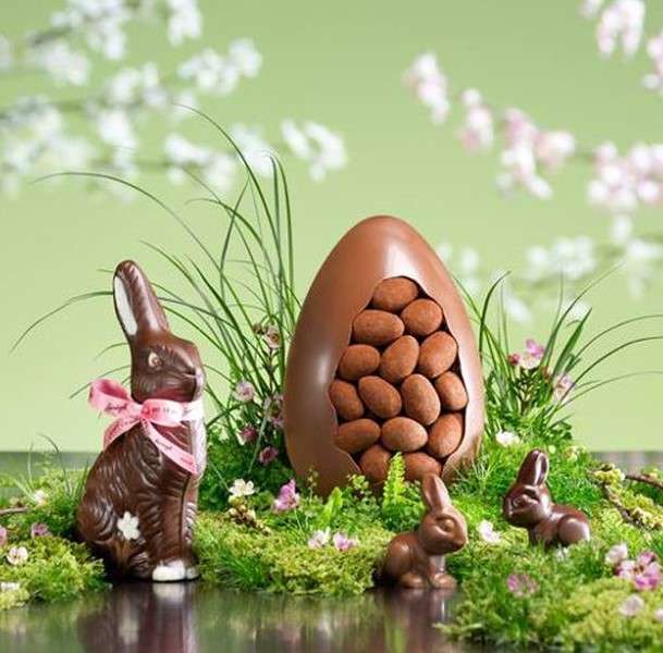 Słodycze czekoladowe wielkanocne puzzle online