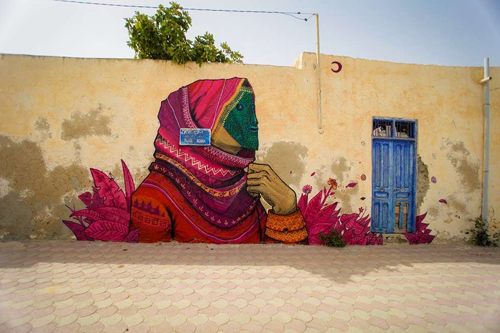 Sztuka uliczna na Dżerbie w Tunezji puzzle online