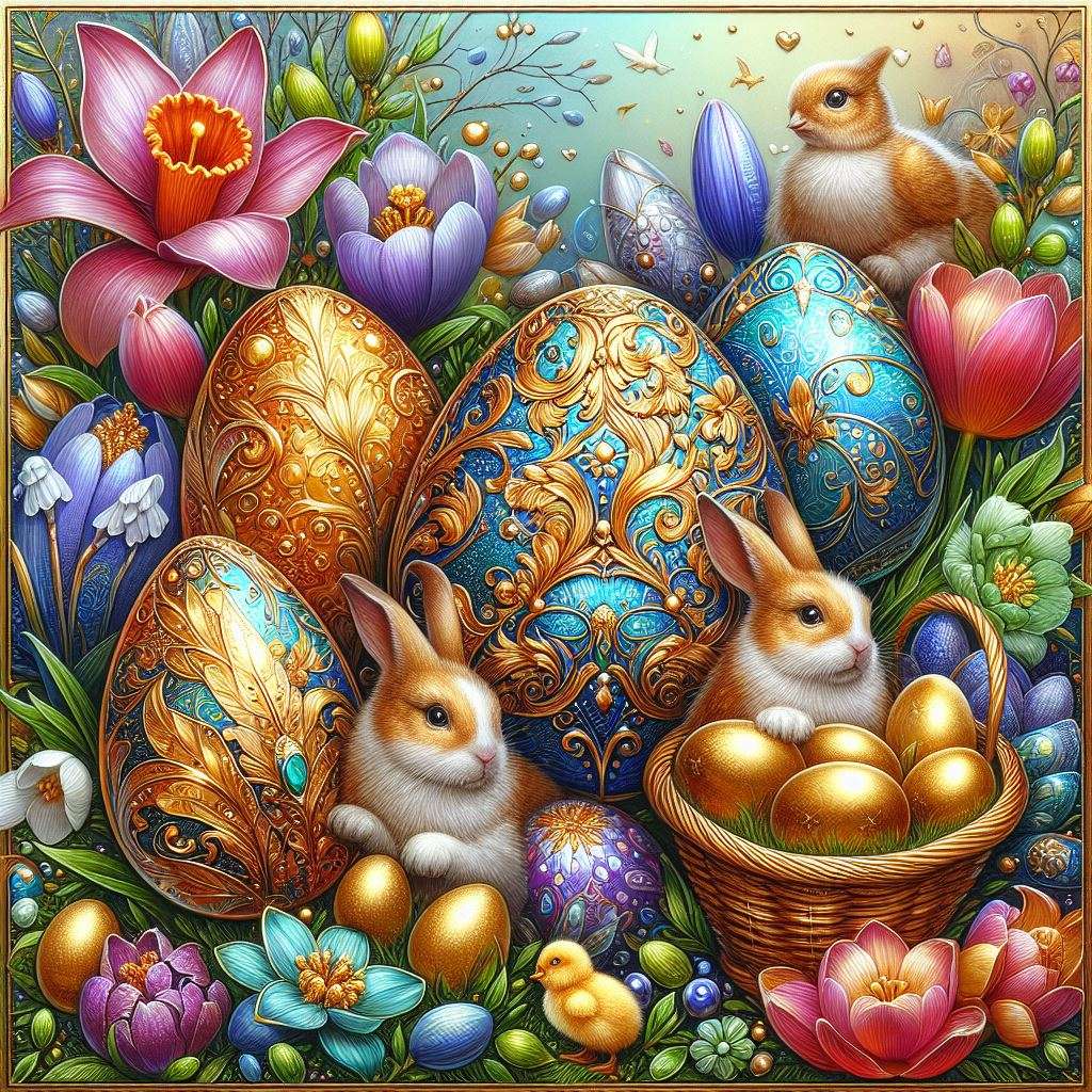 Złota Wielkanoc puzzle online