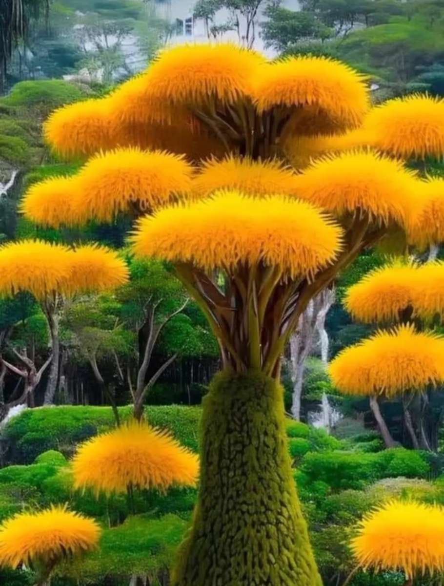 kwitnące egzotyczne drzewo puzzle online