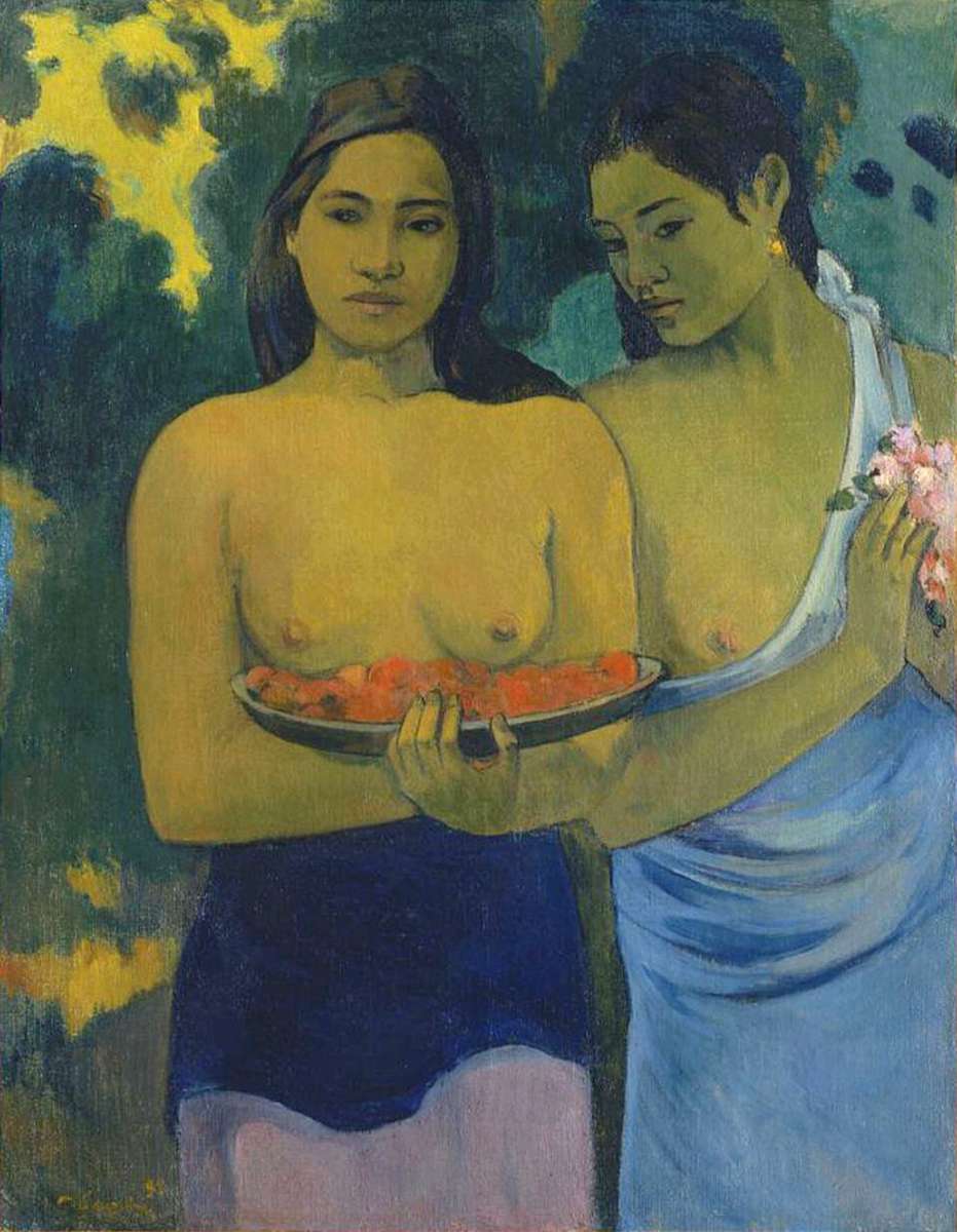 Dwie kobiety z Tahiti, Paul Gauguin puzzle online