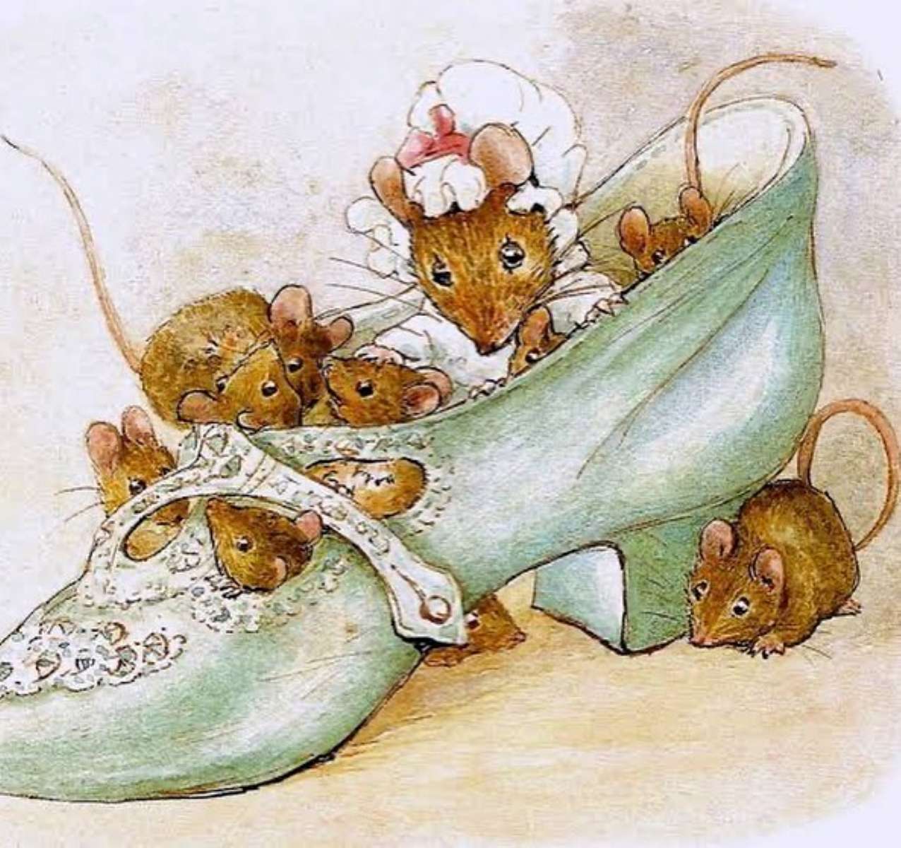 rodzina myszy w bucie puzzle online