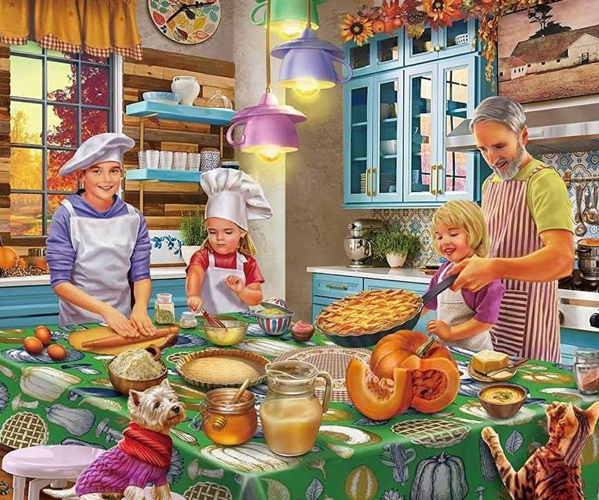 Pieczenie ciast w gronie rodzinnym puzzle online