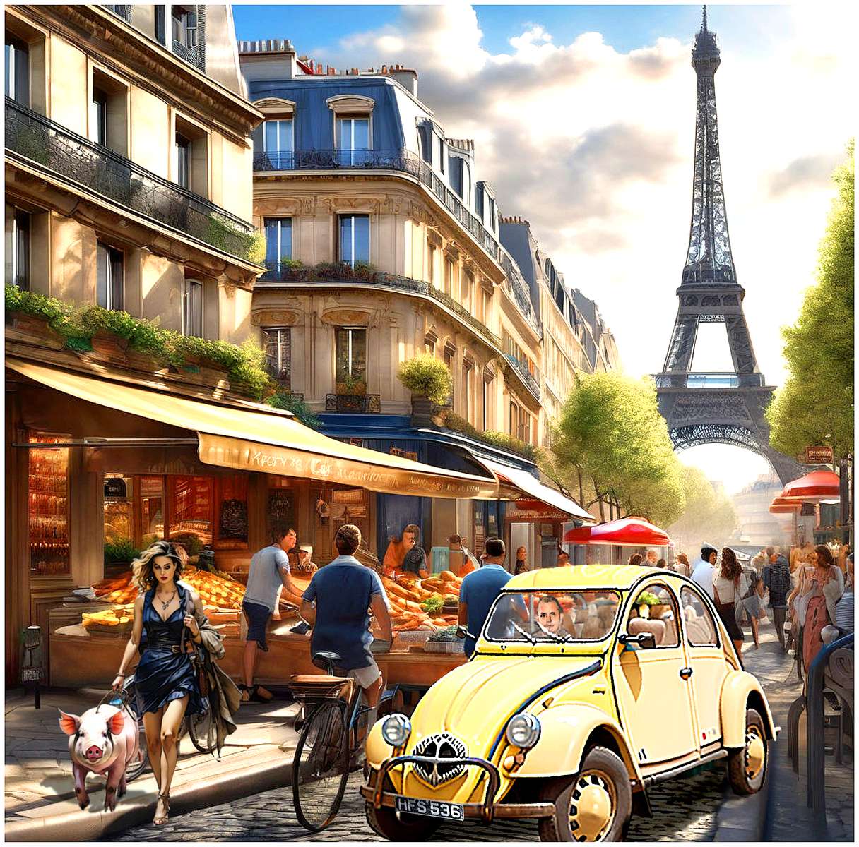 Paryż, miasto, w którym wszystko się zgadza i często tak się dzieje puzzle online