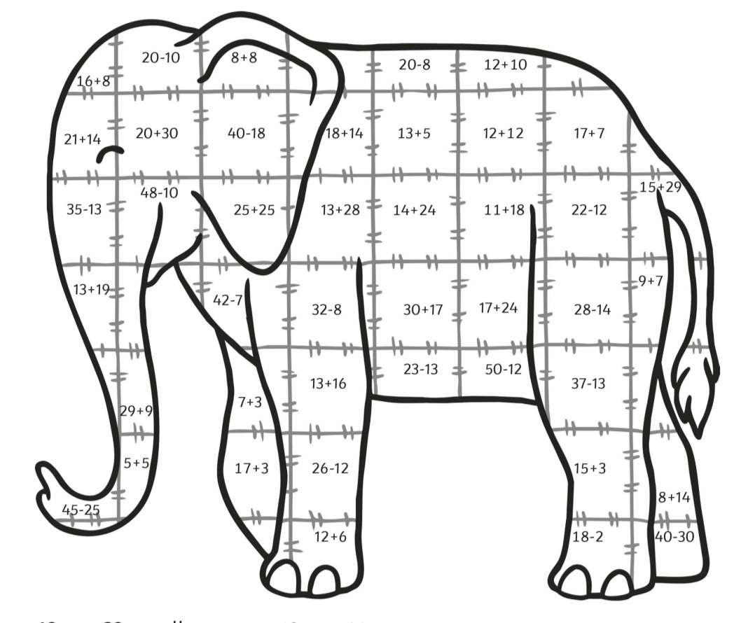 Matematyczny słoń puzzle online