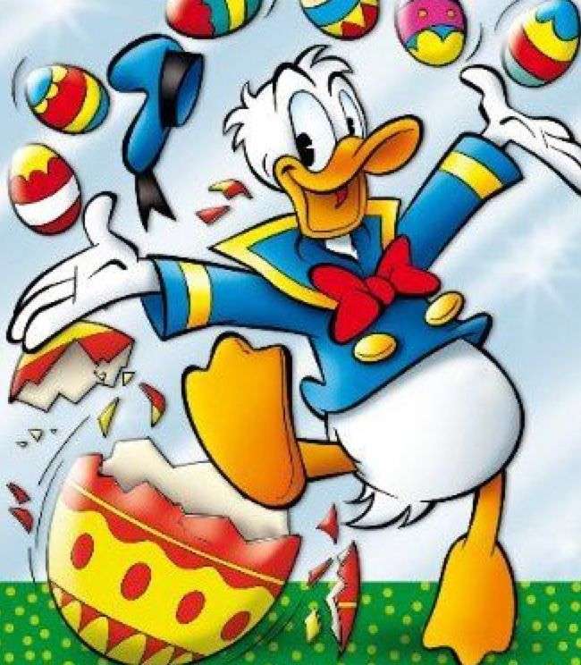 Kaczor Donald w Wielkanoc puzzle online