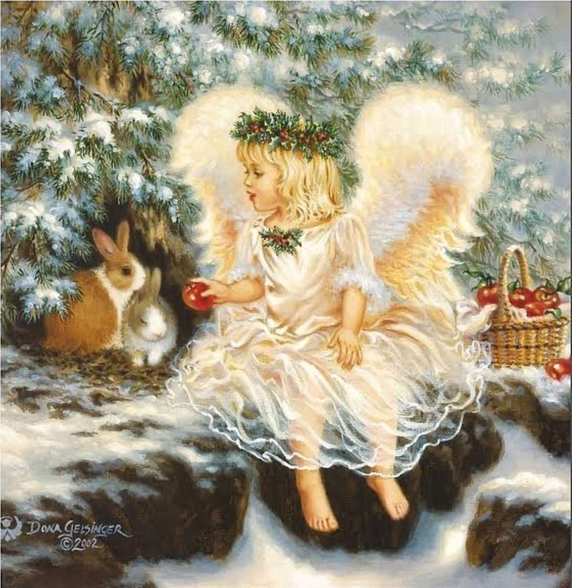 bożonarodzeniowy anioł puzzle online