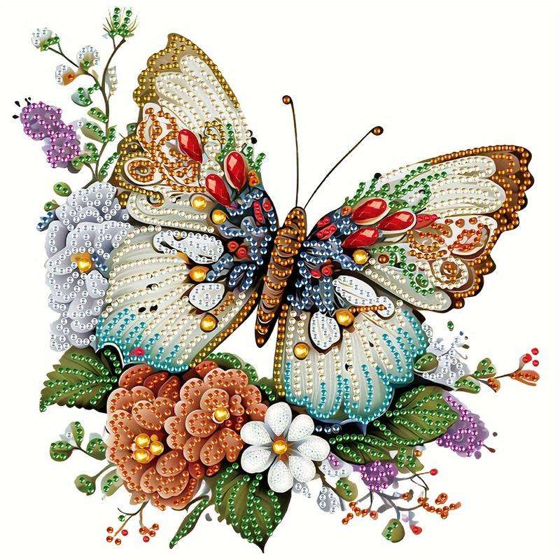 barwny motyl na kwiatku puzzle online