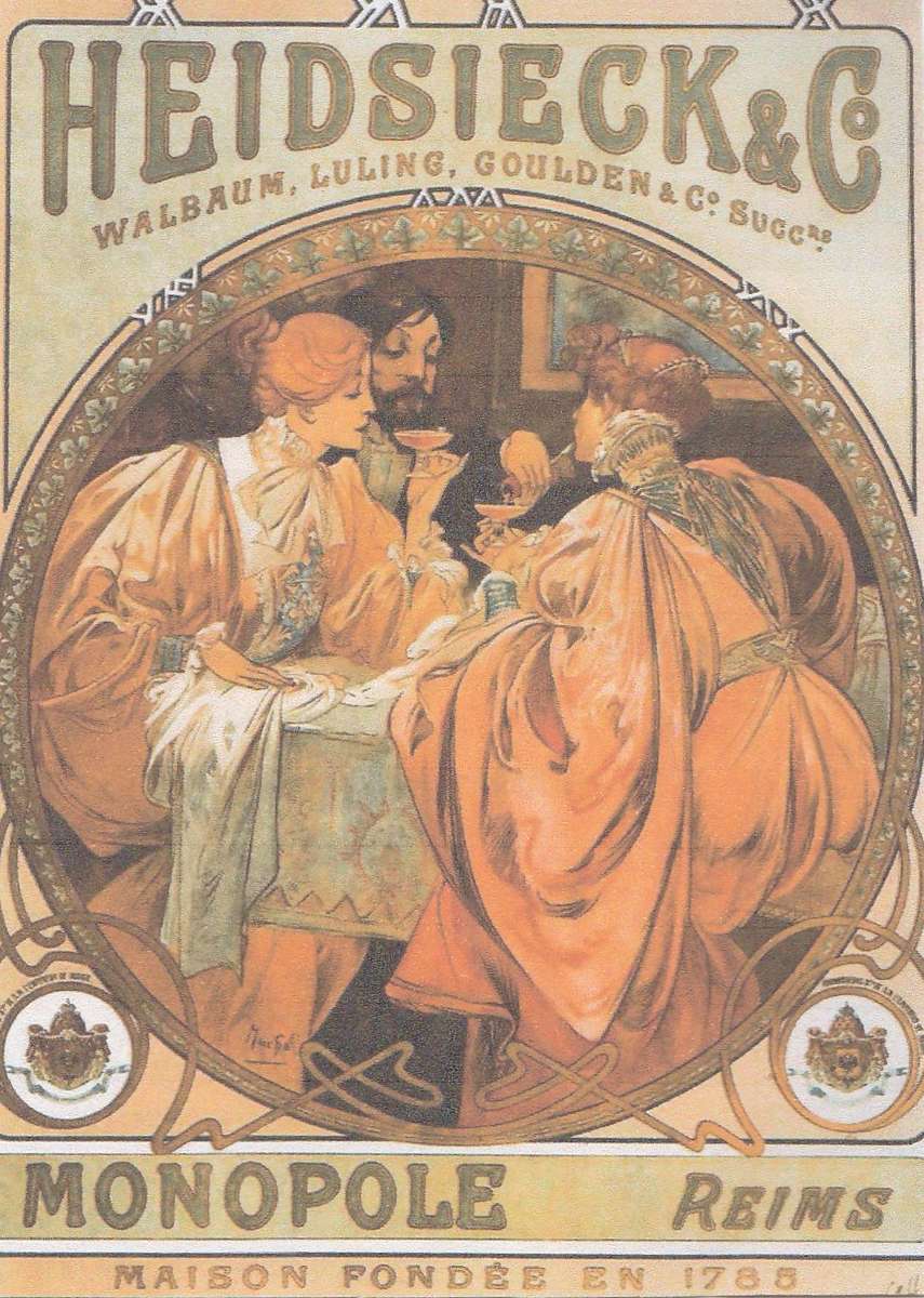 plakat szampana z 1920 roku puzzle online