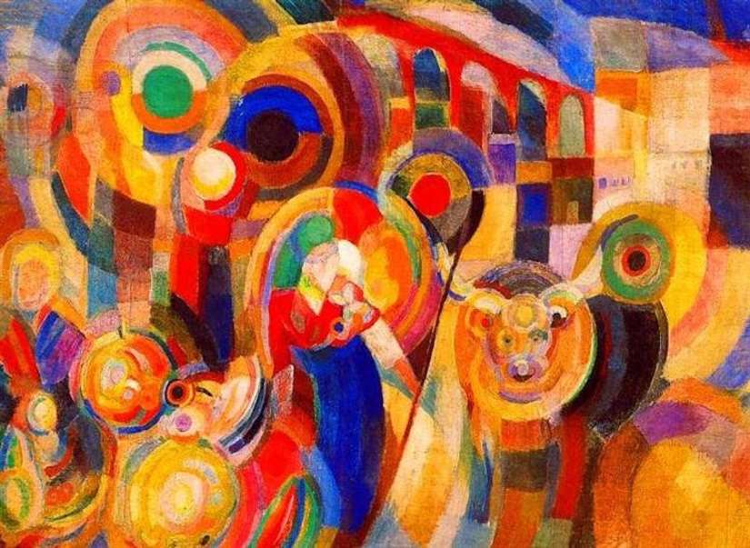 Sonia Delaunay, Targ w Minho, 1915 puzzle online