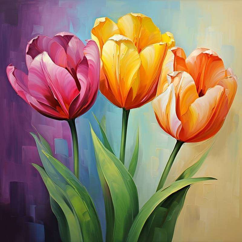 piękne tulipany puzzle online