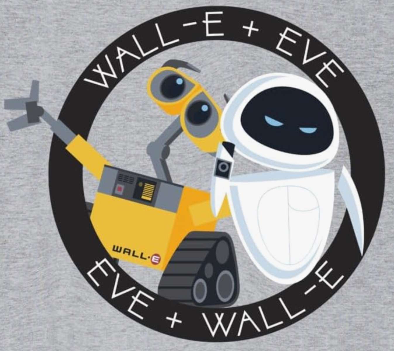 WALL-E + EVE Uroczy portret w kształcie koła puzzle online
