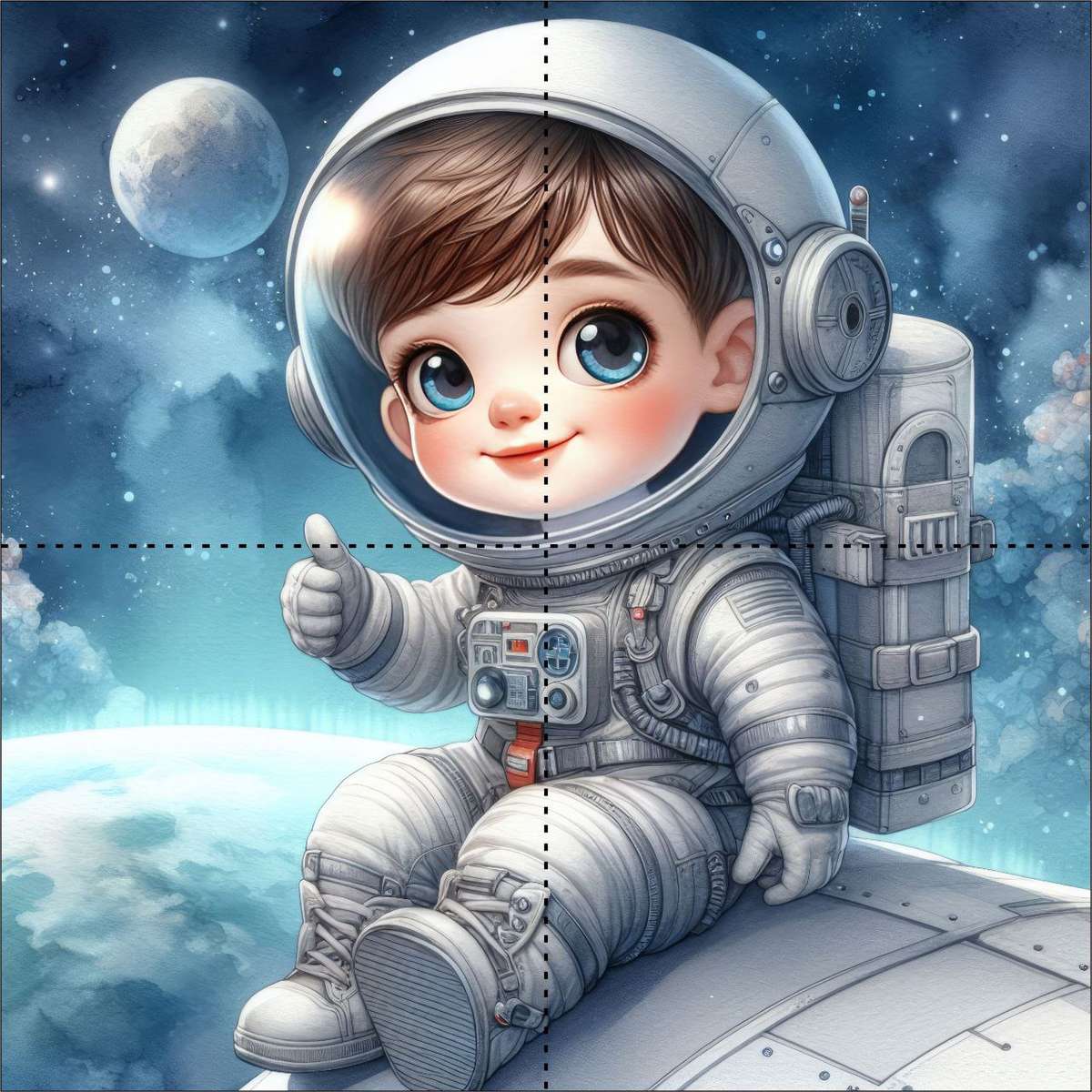 Mały kosmonauta puzzle online