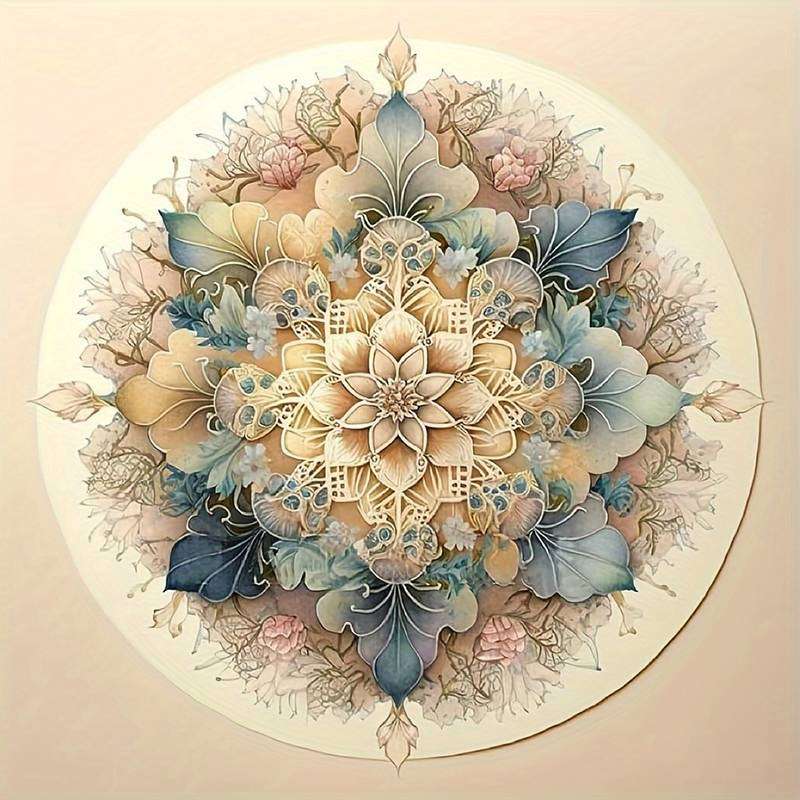 mandala w pastelowych kolorach puzzle online