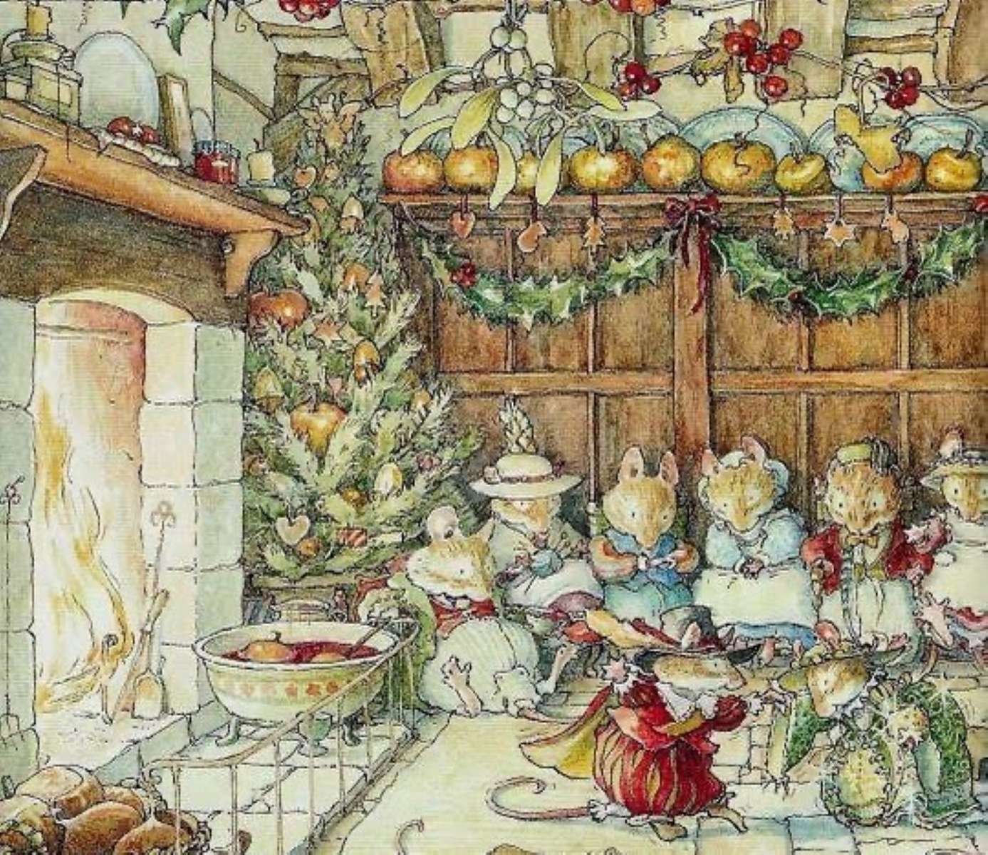 myszy z przeszłości świętują Boże Narodzenie puzzle online