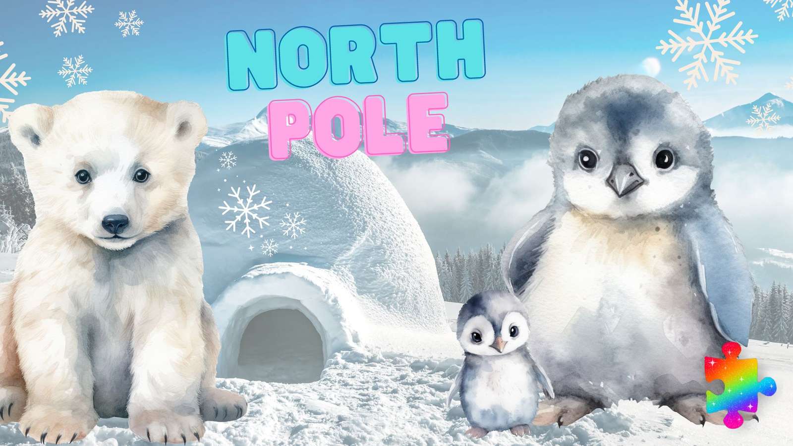 Małe zwierzęta z Bieguna Północnego puzzle online