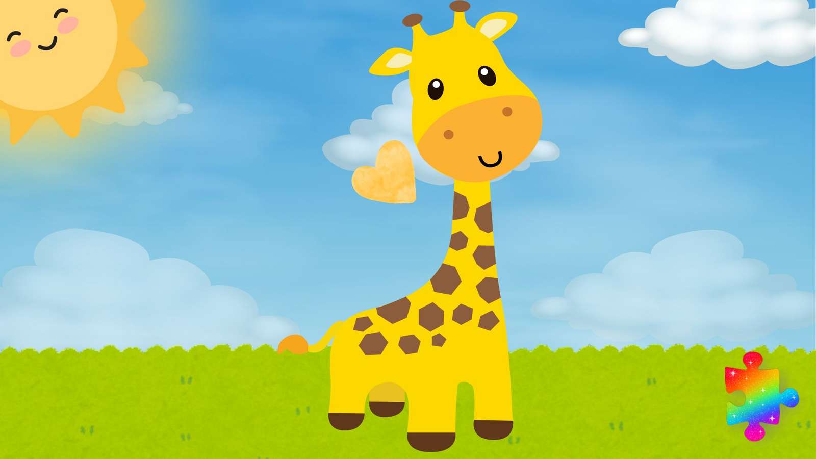 Słoneczna żyrafa puzzle online