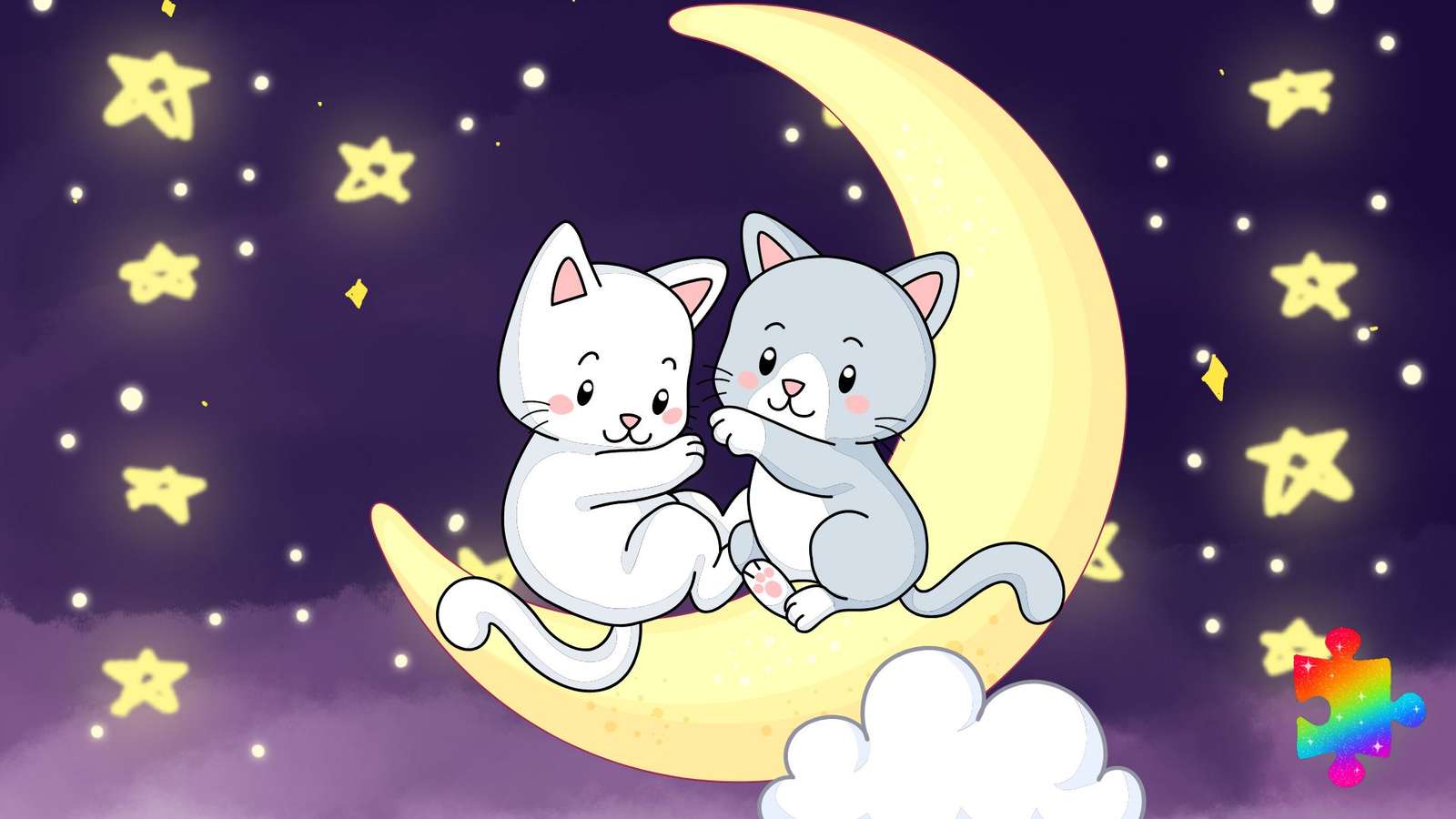 Księżycowe koty puzzle online