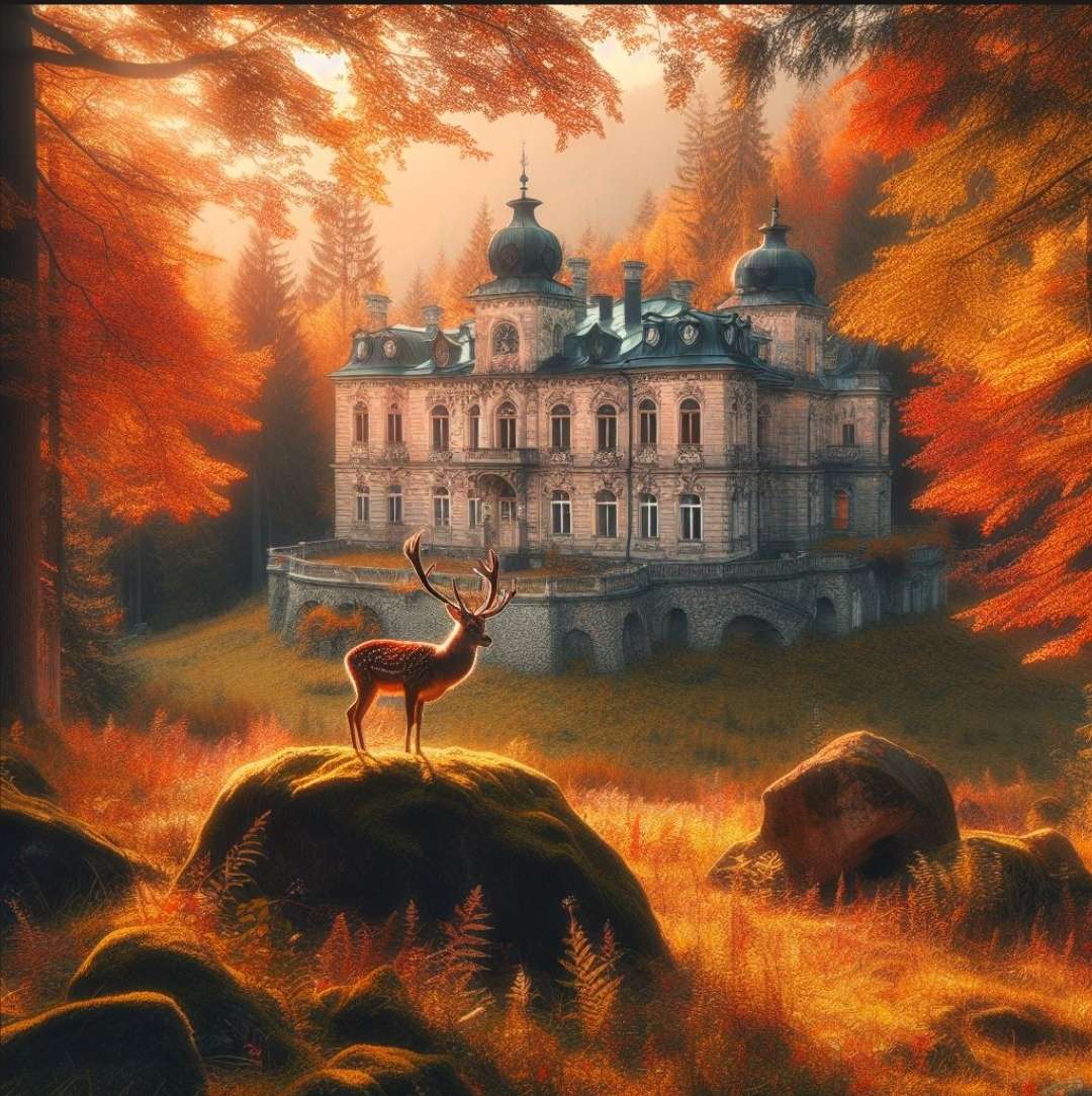 Pałac na leśnej polanie Al puzzle online