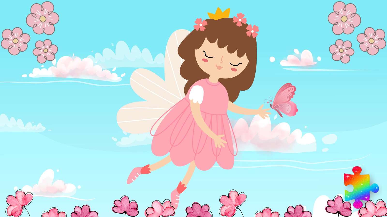 Różowa wróżka księżniczki puzzle online
