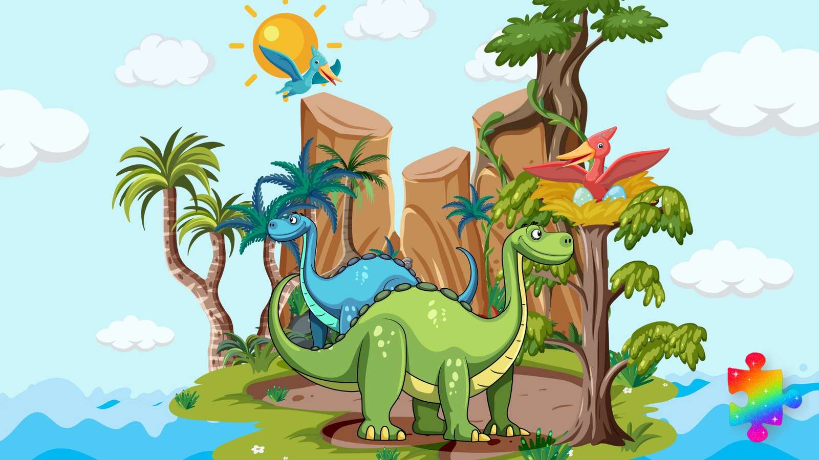 Wyspa Dinozaurów puzzle online