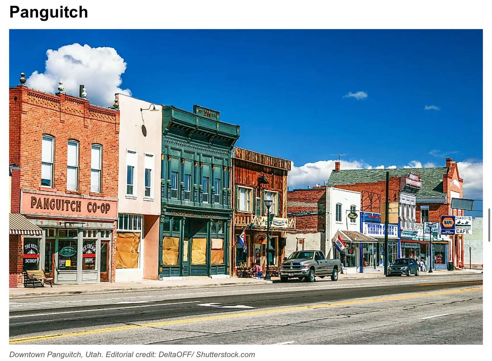 Główna ulica w Panguitch w stanie Utah puzzle online