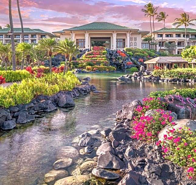 Resort i Spa otoczony jest tropikalnymi ogrodami puzzle online