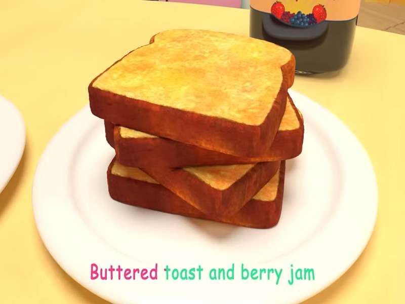 Maślany tostowy dżem jagodowy puzzle online