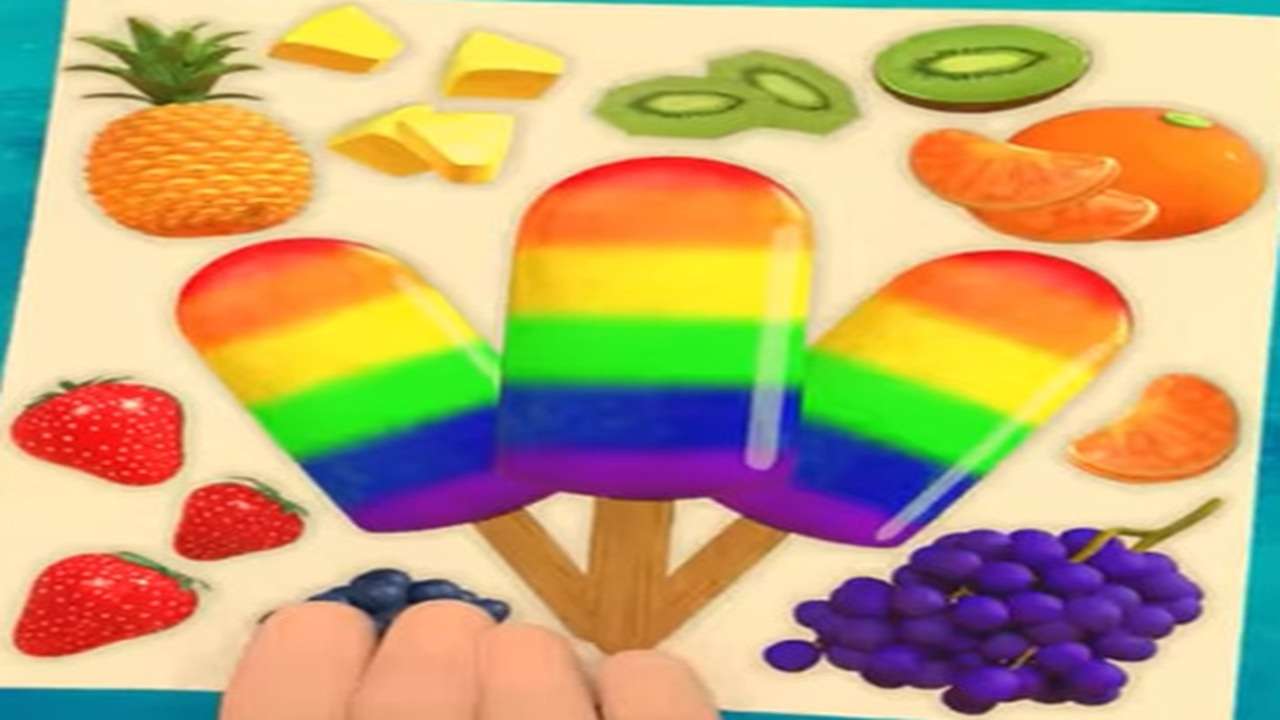 Tęczowe Popsicles puzzle online