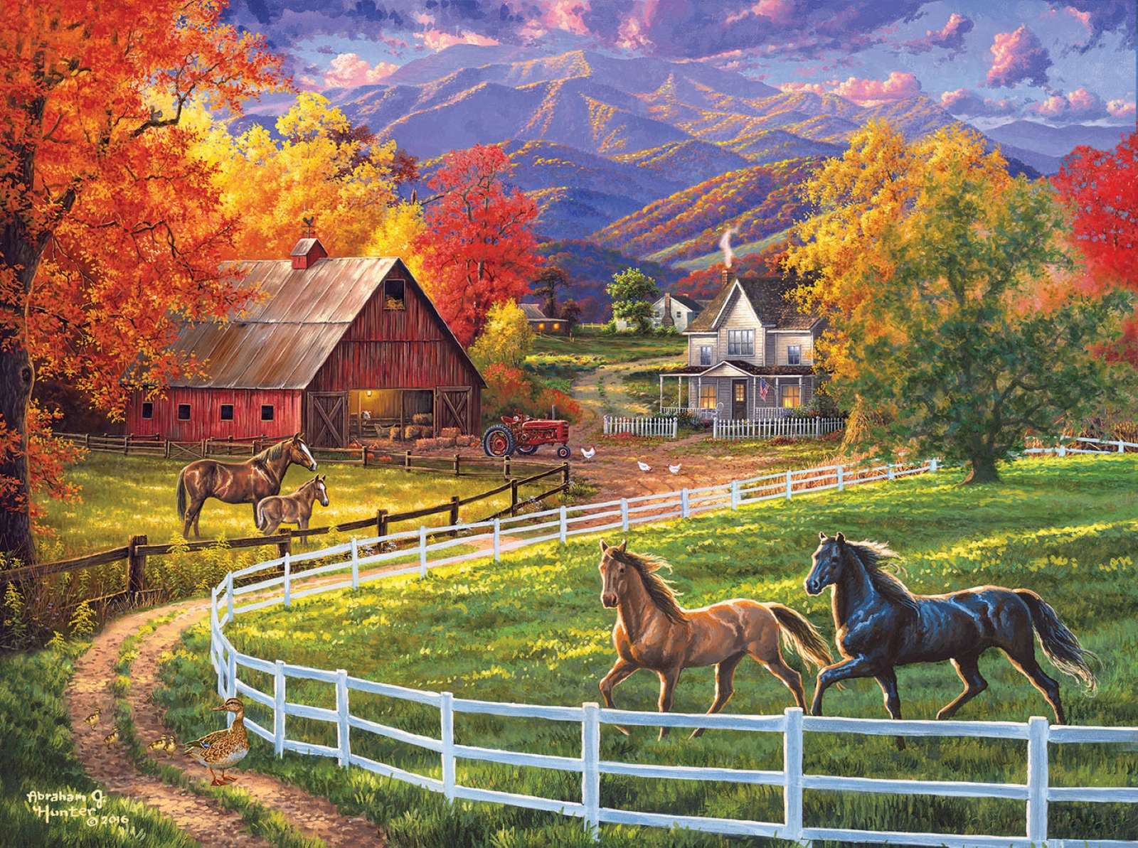 hodowla koni w dolinie puzzle online