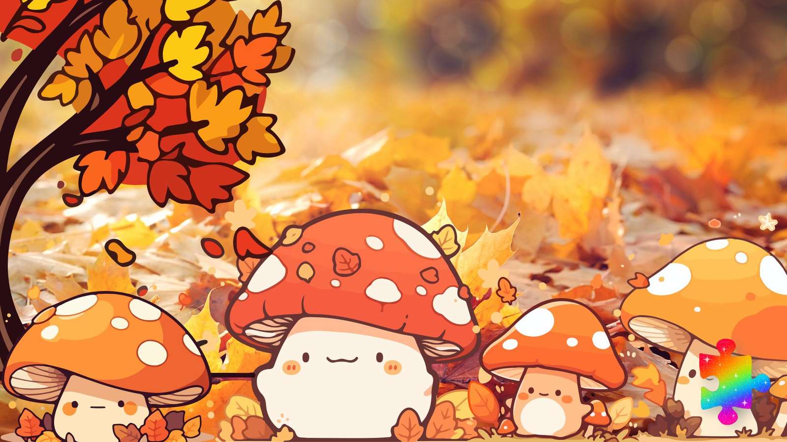 Jesienny grzyb puzzle online